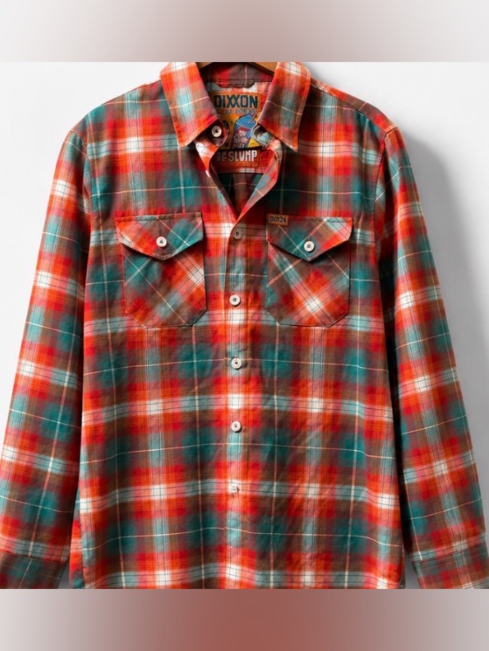 Dixxon Flannel Co. “The Slurp” Plaid Flannel Shirt Men’s Medium Red Teal